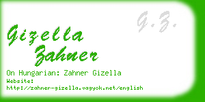 gizella zahner business card